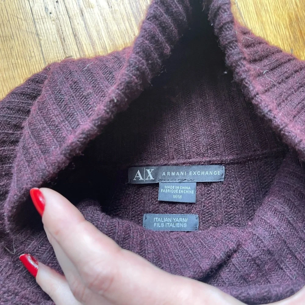 Armani Exchange Purple Turtleneck Sweater - Picture 8 of 9